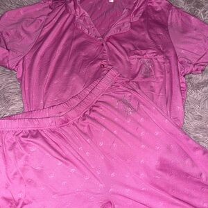 Juicy Couture Pink Women's Satin Pajama Set